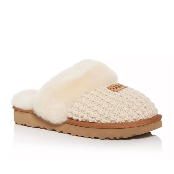 UGG | Shoes | New Ugg Womens Cozy Shearling Mule Knit Slippers Size 1 |  Poshmark